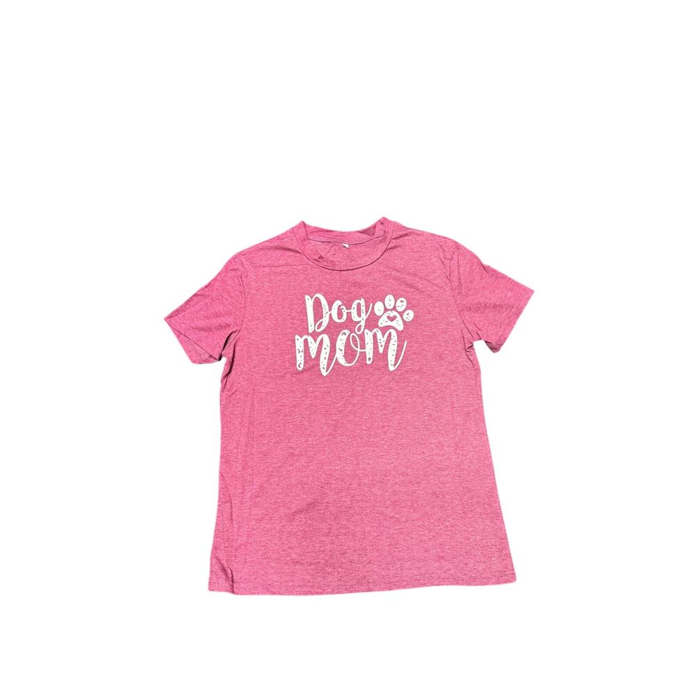 Womens Mom Graphic T Shirts Crew Neck Rolled Short Sleeve Tee size small